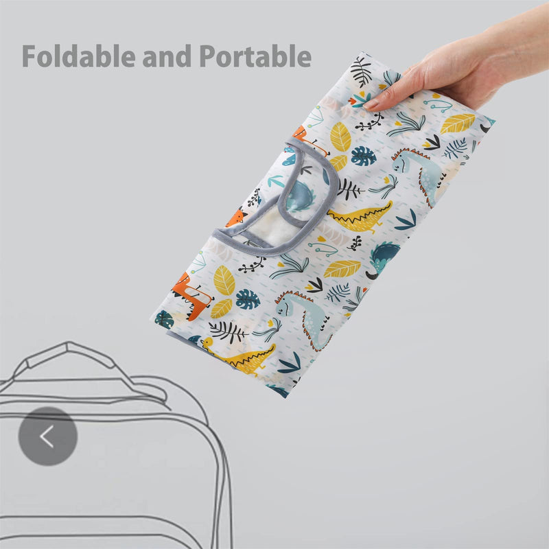 [Australia] - 5 Pack Long Sleeve Bib,Baby Toddler Waterproof Sleeved Bib for 6-30 Months Reusable with Catch-all Pocket Dino/Digger/Lion/Cactus/Animal 