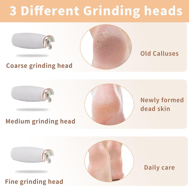 [Australia] - Electric Foot Callus Remover, Waterproof Rechargeable Pedicure Tool Foot Scrubber, Wet & Dry Use, Effectively Removes Hard Skin & Calluses for Smooth Feet 