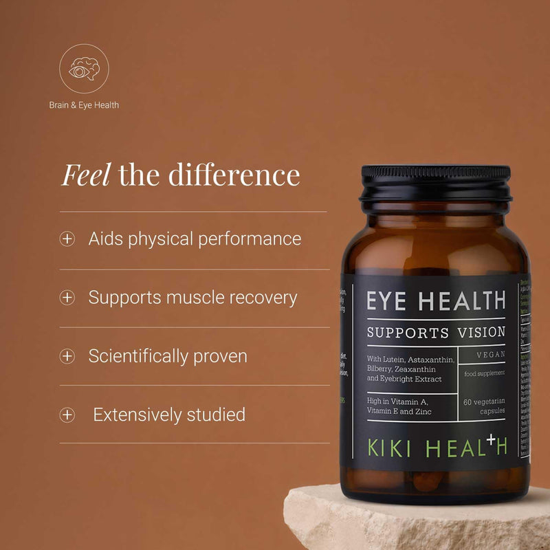 KIKI Health - Eye Health Supplement - Supports Normal Vision & Macular Health - with Lutein, Zeaxanthin - Vitamin A, Vitamin E & Zinc - Protects Against Oxidative Stress - 60 Capsules