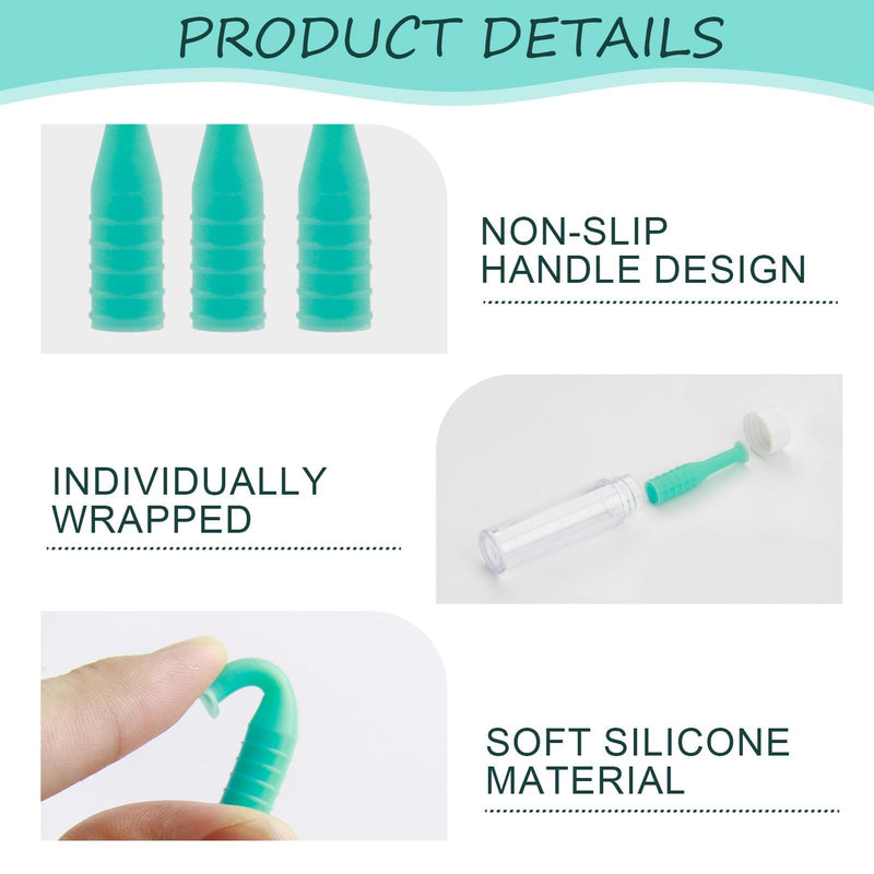 [Australia] - Pack of 6 Silicone Contact Lens Remover Contact Lens Insertion Removal Tool Eye Lens Removal Applicator with Travel Box for Hard Lenses Ergonomic Design for Travel Home Use (Green) 