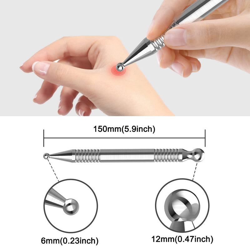 [Australia] - Acupuncture Pen - Stainless Steel Deep Tissue Acupressure Pen - Manual Acupuncture Pen for Full Body Meridian Pain Relief and Face Massage 