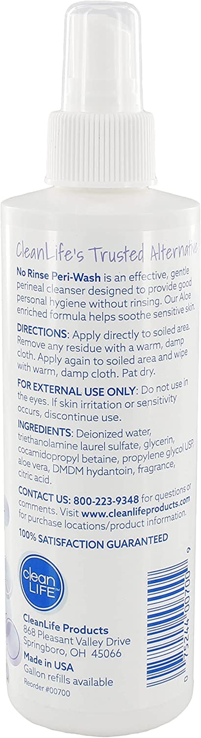 [Australia] - No-Rinse Peri-Wash, 8 fl oz - Soothing, Protecting Perineal Cleanser in a Rinse-Free Formula (Pack of 3) Aloe Vera 8 Fl Oz (Pack of 3) 