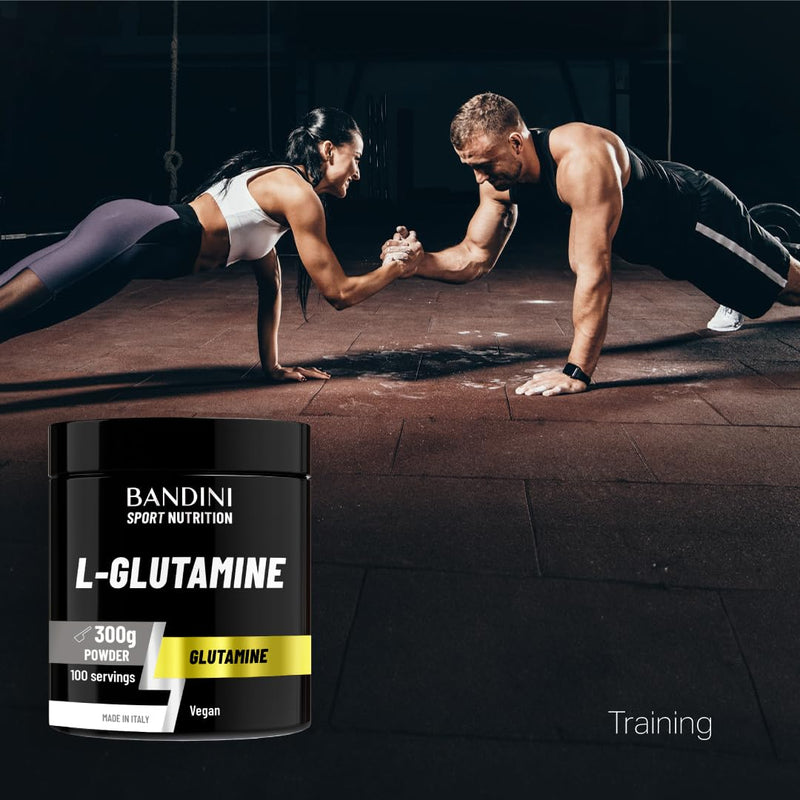 Bandini® Pure L-Glutamine Powder - Essential Amino Acid for Intensive Training & Gym - High Strength & Flavourless Vegan Glutammine from Natural Corn Fermentation - Glutamine (300g (Pack of 1)) 300g (pack of 1)