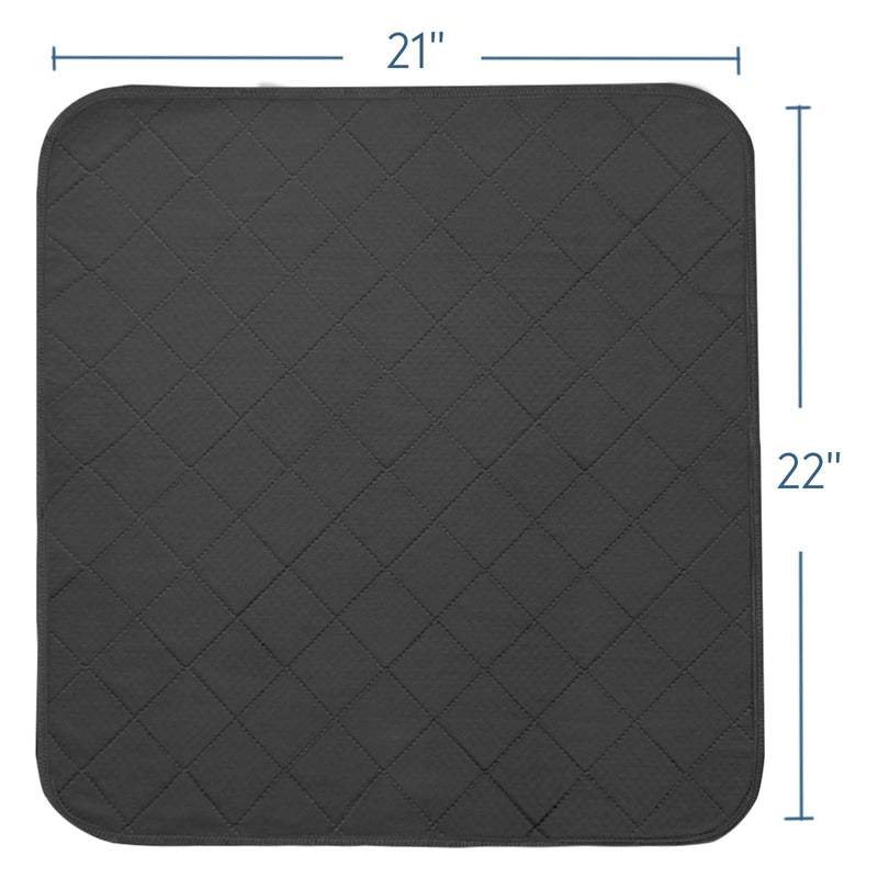 [Australia] - Waterproof Chair Pads for Incontinence, 4 Pack Reusable Seat Protector Pads 22" x 21", Non-Slip Absorbent Wheelchair Pad Covers, Washable Chair Pads for Adults, Kids & Pets - Black 