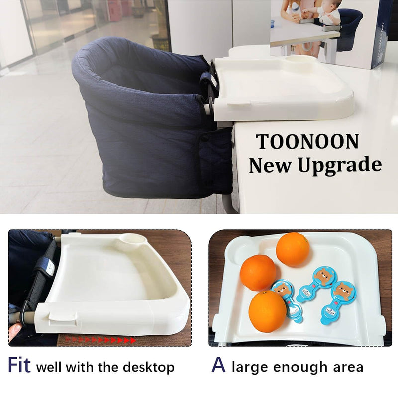 [Australia] - Fast Dining Tray, Indispensable Accessory for Hook on High Chair- Make Meal Easy for Child, Removable Dining Tray - Easy to Carry and Install, Non Slip/Space Saver/Reusable, White 