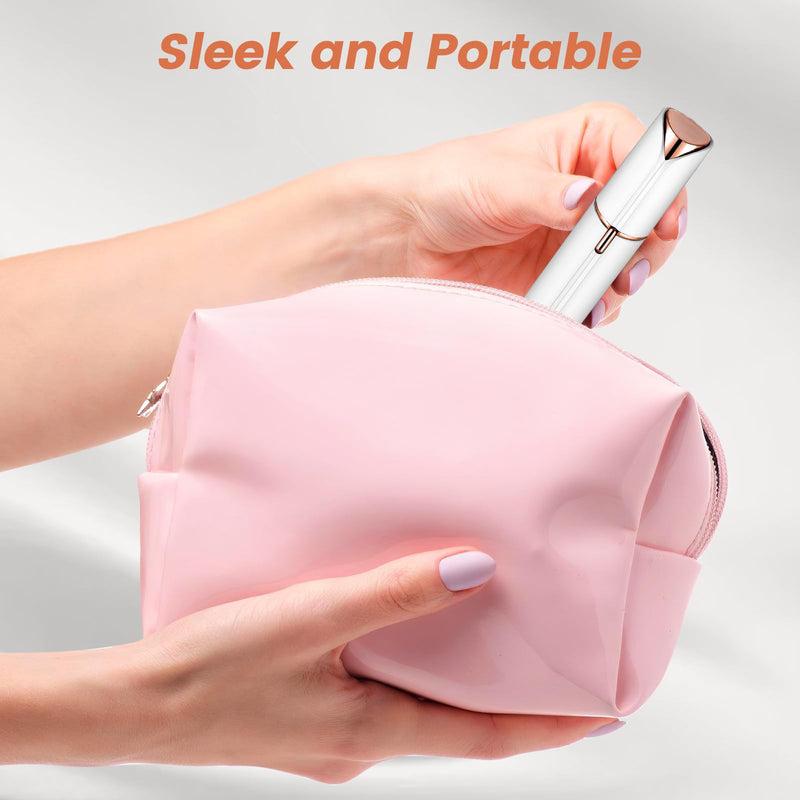 [Australia] - Facial Hair Remover for Women- as Seen on TV Painless Face Shaver -Mini Hair Remover, Electric Razor Shaver Portable Bikini Epilator for Lips, Chin(White+2 Heads) White+2 Heads 