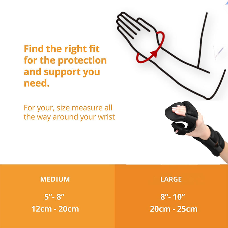 Carpal Tunnel Wrist Brace Night Support, Resting Wrist Splint for Syndrome Tendonitis Carpelrx, Cockup Hand Wrist Support Braces for Sleeping Sprained Pain Relief Orthopedic Right Medium