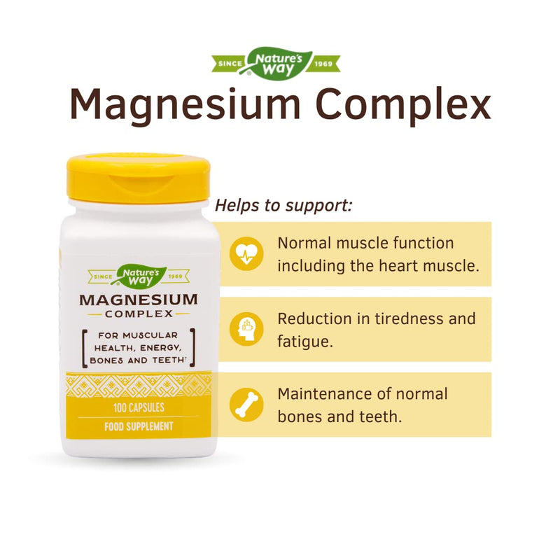 Nature's Way Magnesium Complex, 250mg, 100 Capsules
