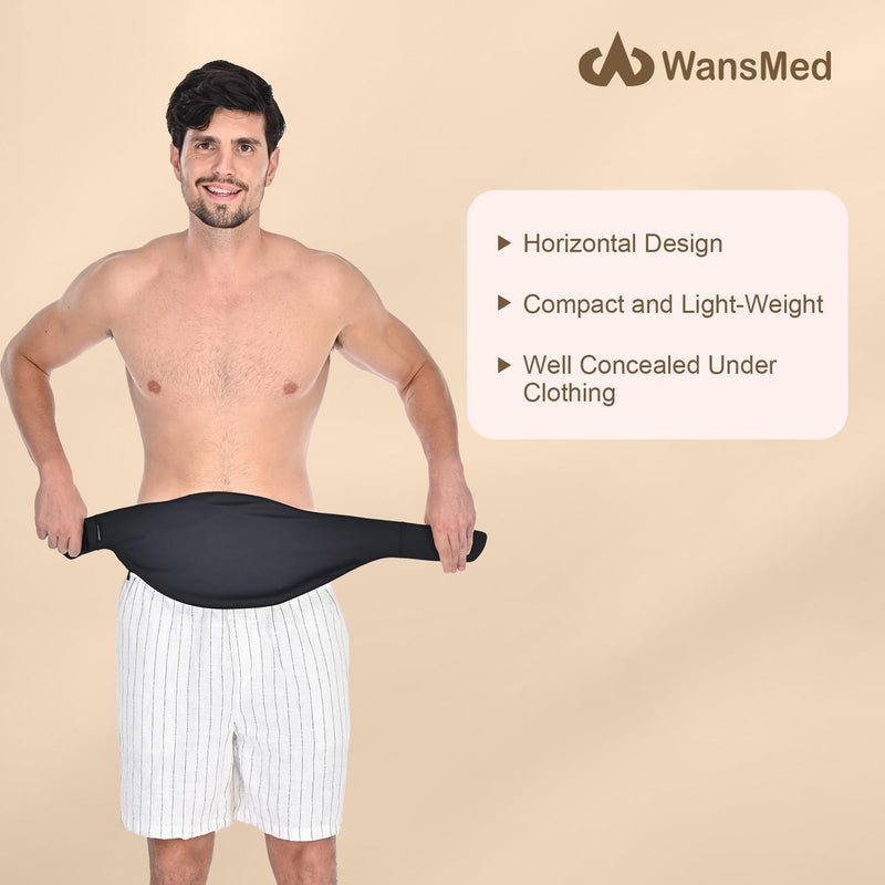 [Australia] - Ostomy Bag Covers for Men and Women | Sports and Daily Life | Leak-Proof and Odor-Masking Solution, Black(L) Large 