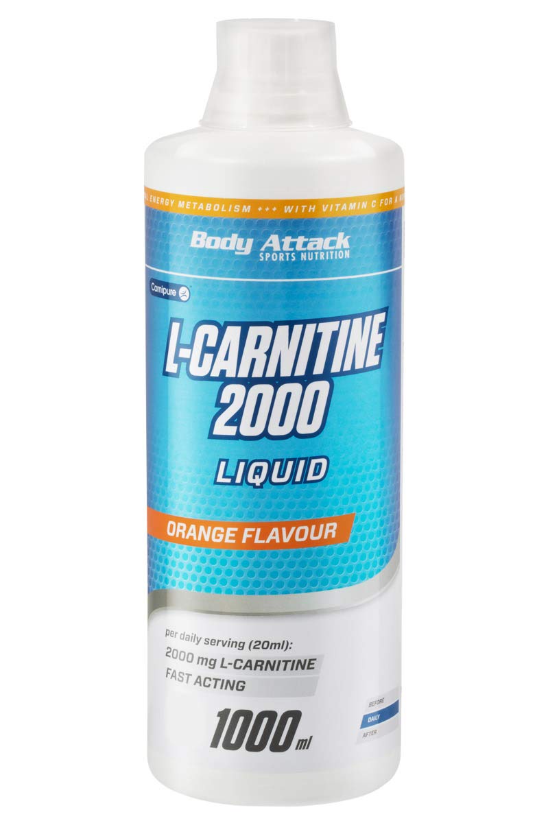[Australia] - Body Attack L-Carnitine Liquid, Orange, Pack of 1 (1 x 1l bottle) 