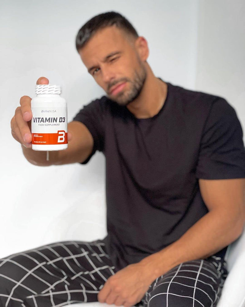 BioTechUSA Vitamin D3 Tablets | 2000 IU | for Strong Bones, Immunity & Muscle Function | Easy-to-Take Supplement | 120 Tablets White 120 count (Pack of 1)