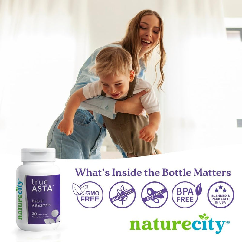 [Australia] - True-Asta AstaReal Natural Astaxanthin Supplements 6mg – Joint Muscle Skin Eye Support (30 Soft Gels) Algae Antioxidants Supplement | Non-GMO, Gluten Free, and BPA Free 1 