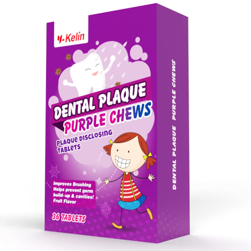 [Australia] - Dental Plaque Disclosing Tablets for Kids & Adults - Showing Plaque by Changing Color - Helps Teach Brushing Habits for Clean Teeth - 36 Count 1 Count (Pack of 36) 