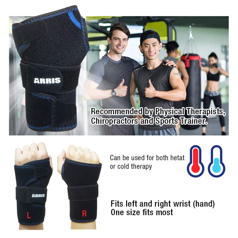 [Australia] - ARRIS Ice Pack for Wrist, 2 Wrist Wraps + 4 Gel Packs for Wrist Pain Relief 