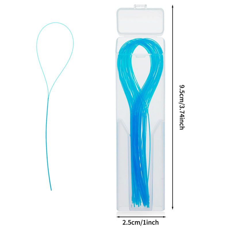 [Australia] - Dental Floss Threader Pack of 150 Deep Cleaner Dental Floss Threaders for Braces Bridges and Implants (3 Pieces, Blue) 