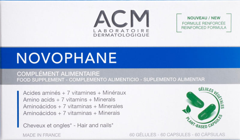 ACM Laboratoire Novophane Caps Anti Hair Loss Alopecia Treatment Nails Fragility Skin Capital