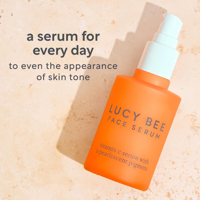 Lucy Bee Hydrating Makeup Primer with Vitamin C, Certified Organic Face Serum for Glowing Skin, Dermatologist Approved for Sensitive Skin, Vitamin E & Rosehip Oil, Vegan & Cruelty-Free 1.01 fl oz.