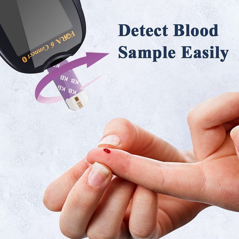 [Australia] - FORA6Connect/Test N’Go Advance Voice Blood Ketone Test Strips - 50 Count, Ideal for Keto Diet and Ketosis Monitoring 