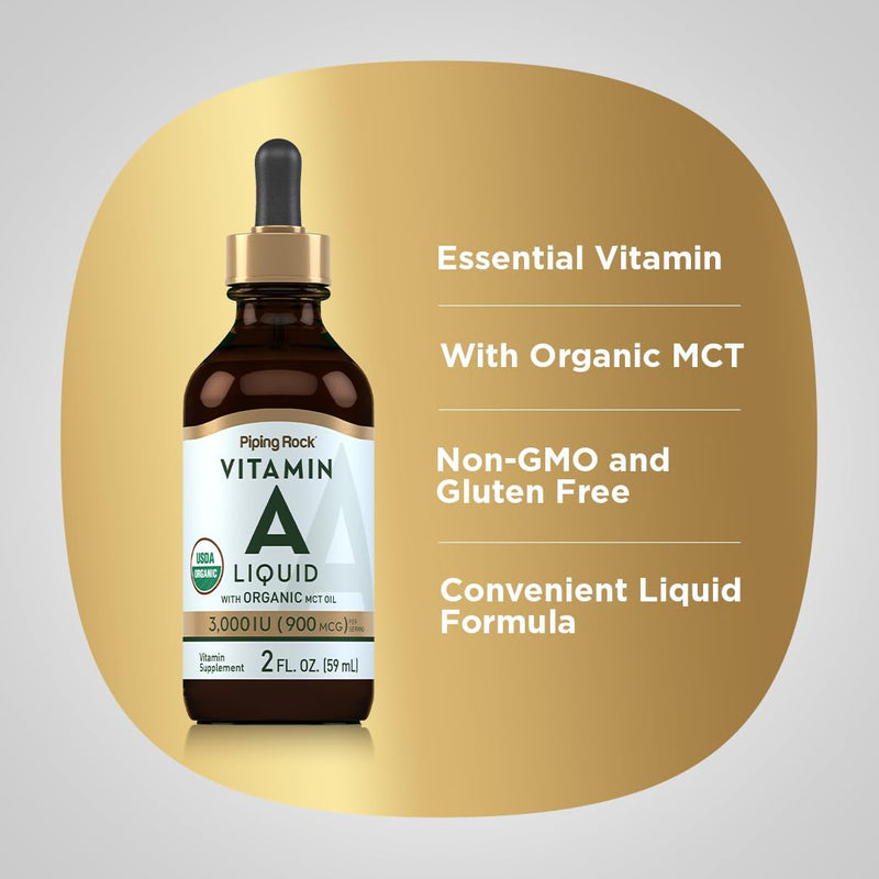 [Australia] - Piping Rock Vitamin A Liquid | 2 fl oz | Non-GMO, Gluten Free Supplement 