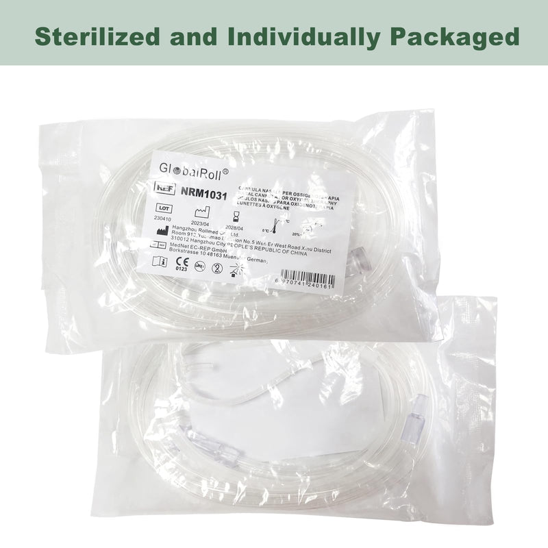 [Australia] - Adult Standard Nasal Cannula, 8.2 ft Cannula Nasal Tubing with Softer Nasal Plug Head for Oxygen, Kink Resistant Nasal Oxygen Cannula for Long-Term Use Patients (5 Pack) 5 