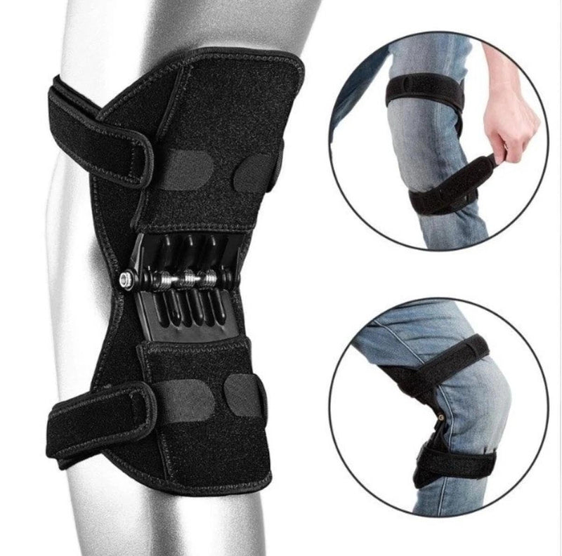 Power Knee Braces Joint Support with 4 Spring, Adjustable Knee Stabilizer Pads for Sports, Knee Support for Knee Pain Relief 2 Pack