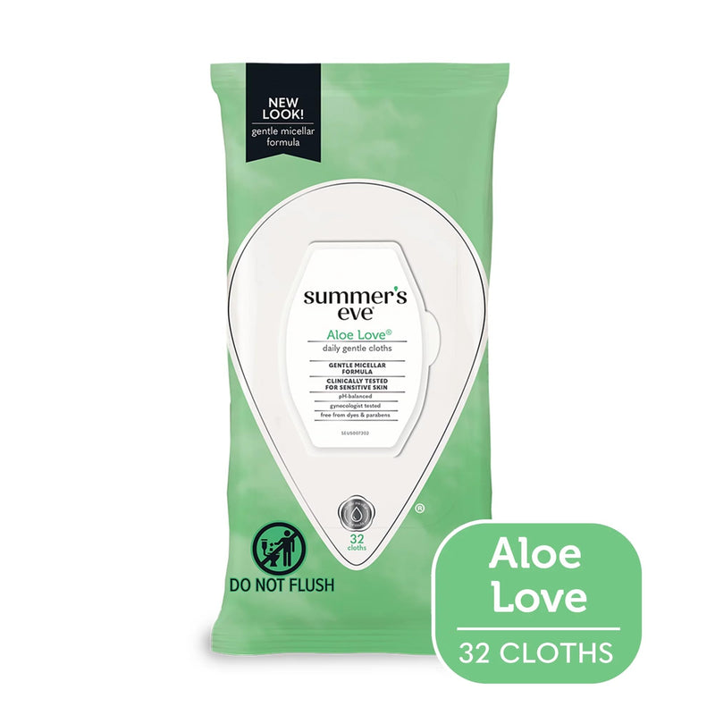 [Australia] - Summer'S Eve Aloe Love Soft Cleansing Cloth, 3.2 Ounce 32 Count (Pack of 1) 