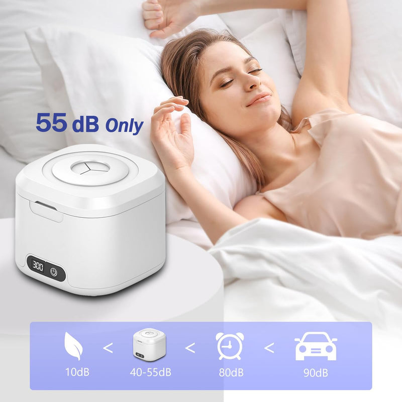 [Australia] - Ultrasonic Retainer Cleaner with UV, 300ML, 49kHz, Dental Cleaning Pod for Dentures, Aligners, Night Guards, Braces, Toothbrush Heads, Jewelry, Mouth Guard, 4 Modes with Digital Timer 