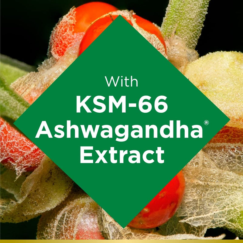 [Australia] - Nature's Bounty Ashwagandha Gummies, 300mg KSM-66 Ashwagandha Extract, Mixed Berry, 60 Gummies None Applicable 60 Count (Pack of 1) 