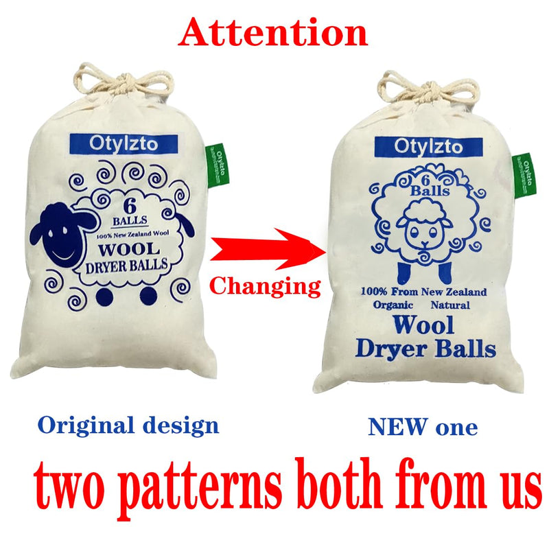 [Australia] - Wool Dryer Balls 6-Pack, Drying Balls for Laundry,Reusable As Natural Fabric Softener, Reduce Clothing Wrinkles, Drying Clothes Faster Eco-Friendly 