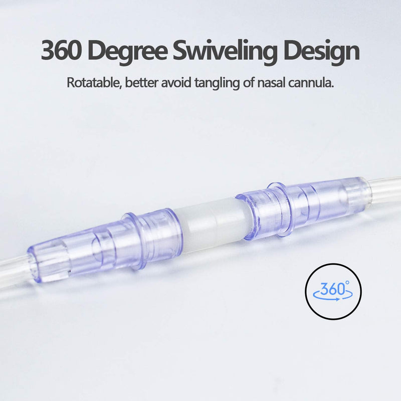[Australia] - 5Packs Oxygen Tubing Swivel Connector for Oxygen Tubing, Swivel Oxygen Tubing Connector, Avoid Tangling of Tube 5 Count (Pack of 1) 