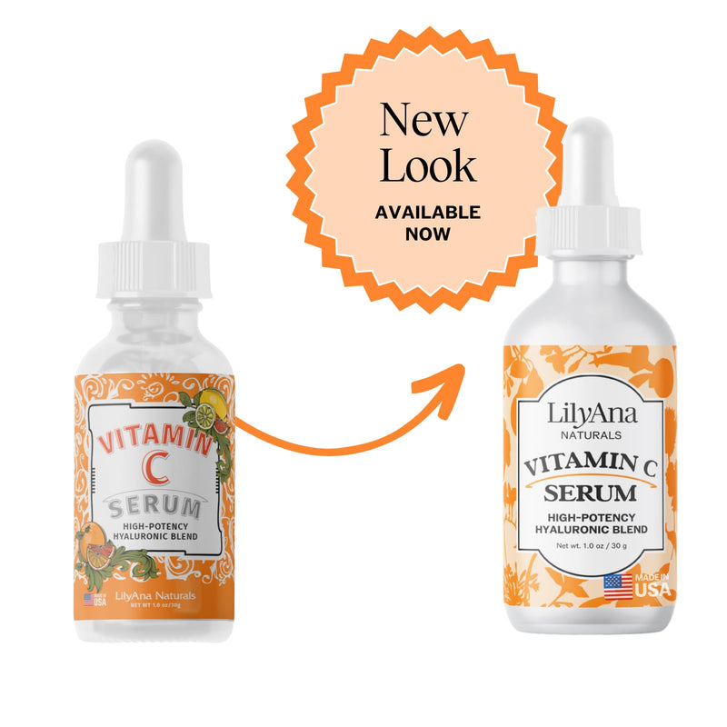 LilyAna Naturals Vitamin C Face Serum with Hyaluronic Acid, 2-Pack | Anti-aging serum with vitamin E helps reduce age spots and sun damage while supporting collagen and elastin. 1 Ounce (Pack of 2)