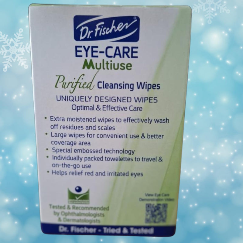 [Australia] - Dr. Fischer Eyelid Wipes. Pre-moistened Eye Wipes for Eyelids. Make-up Remover (Twin Pack) 
