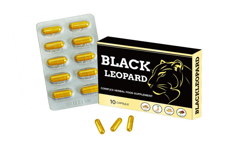 BLACK LEOPARD Gold 1000mg New UK | Stronger | Longer | Harder | Performance | Extra Strength Enhancing, Stamina Endurance Booster Supplement Pills for Men | 10 Ginseng Capsules