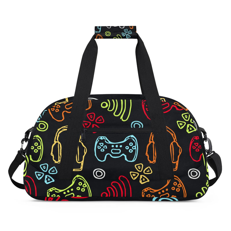 Kids Overnight Duffle Bag Boys Sport Gym Bag, Carry On Weekender Travel Bag for Kid Boys (Game) Game