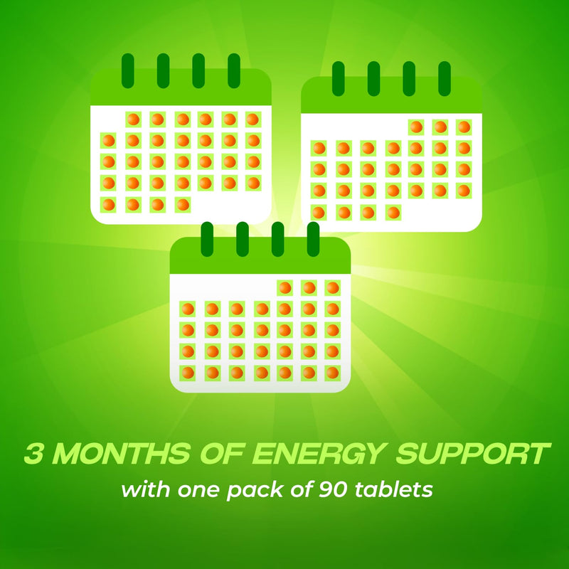 Berocca 50+ Multivitamin & Mineral Tablets with Olive Leaf Extract - 13 Vitamins & 9 Minerals - 90 Film-Coated Tablets