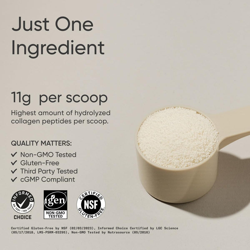 Sports Research® Collagen Peptides Protein Powder 16oz (Unflavored) | 11g Grass-Fed Collagen per Scoop · Hair, Skin & Joint Support · Easy to Mix in Coffee & Shakes - 41 Servings Unflavored 1 Pound (Pack of 1)