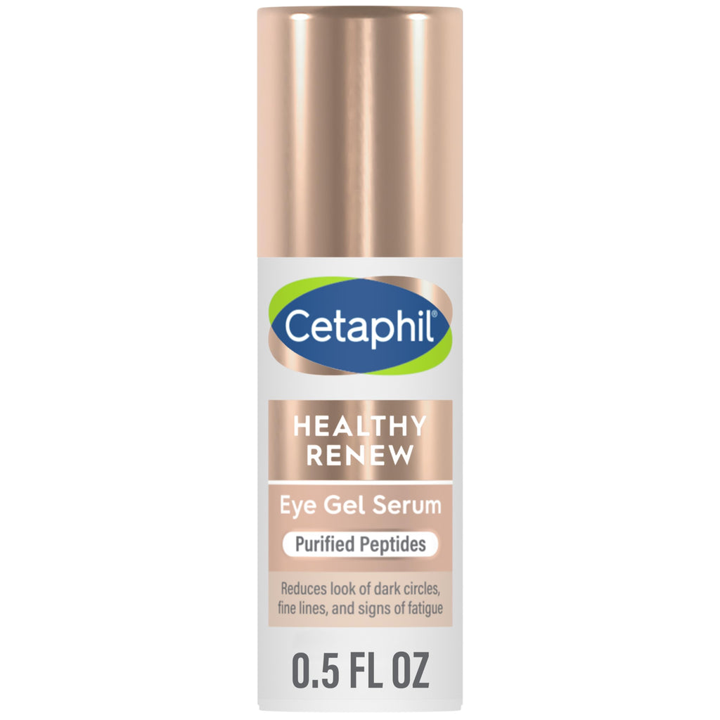 Cetaphil Hydrating Eye Gel Serum, 0.5 Oz - Reduces Dark Circles & Wrinkles, 24Hr Under Eye Cream, Retinol Alternative Peptide for Sensitive Skin 0.5 Ounce (Pack of 1)