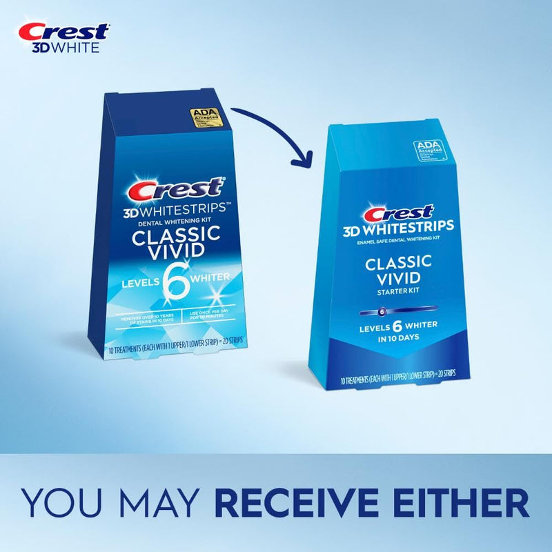 [Australia] - Crest 3D Whitestrips Whitening Starter Kit ‚Äì Teeth Whitening Kit, 10 Treatments, Each with 1 Upper/1Lower, 20 Strips ‚Äì Crest 3DWhite Teeth Whitening Strips 