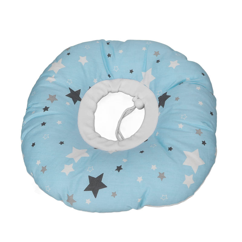 [Australia] - Piercing Pillow, Donut Pillow, Light Blue Star Pattern Pressure Ear Sore Pillow Ear Hole Piercing Pillow for Side Sleepers 