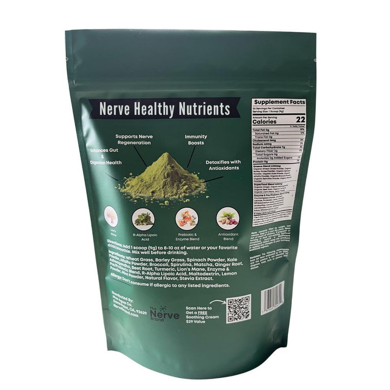 [Australia] - Neuropathy Superfood Blend Greens Powder for Peripheral Neuropathy with 600mg of R Alpha Lipoic Acid - Chocolate Flavor 
