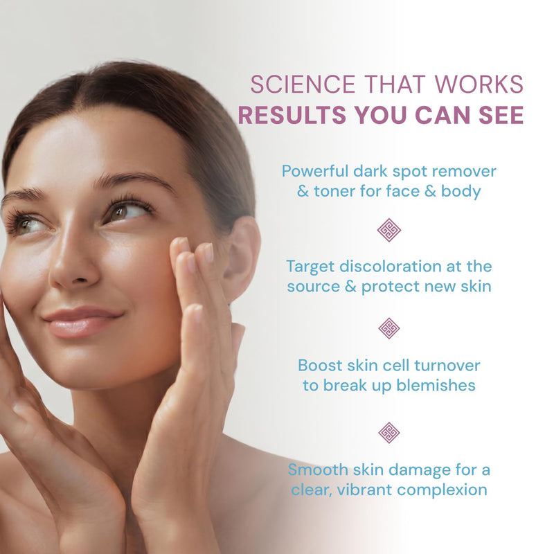 Hygieia+ Dark & Age Spot Diminisher Cream for Face, Arms, Neck & Body, 4 oz | Niacinamide, Retinol, Vitamin C, Licorice Root & Mulberry, Reduces Blemishes & Hyperpigmentation, Supports Even Skin Tone
