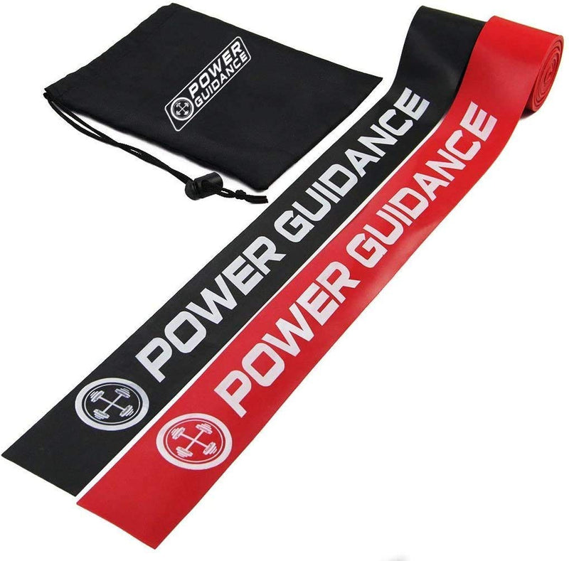 [Australia] - POWER GUIDANCE Muscle Floss Bands - Compression Bands - Mobility & Recovery Bands - for Improving Movement, Increasing Circulation & Reducing Soreness Black and Red Combo 
