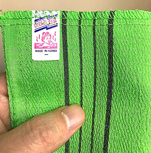[Australia] - Daesung Sweetener, Korean Exfoliating Glove (3 pcs), Peeling Towel, Korean exfoliating Bath Washcloth (3 pcs), Death Skin Remover Made in Korea, Green 