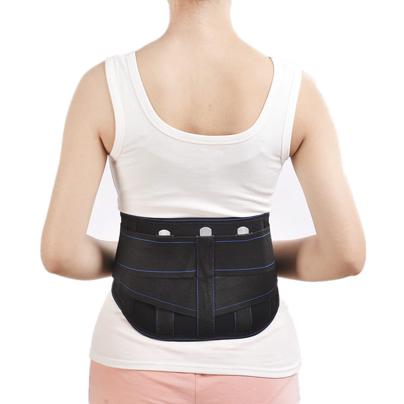 IPENNY Self Heating Waist Back Support Belt with Detachable Magnet Steel Plate Adjustable Therapy Lumbar Brace for Pain Relief (X-Large-black) X-Large-black