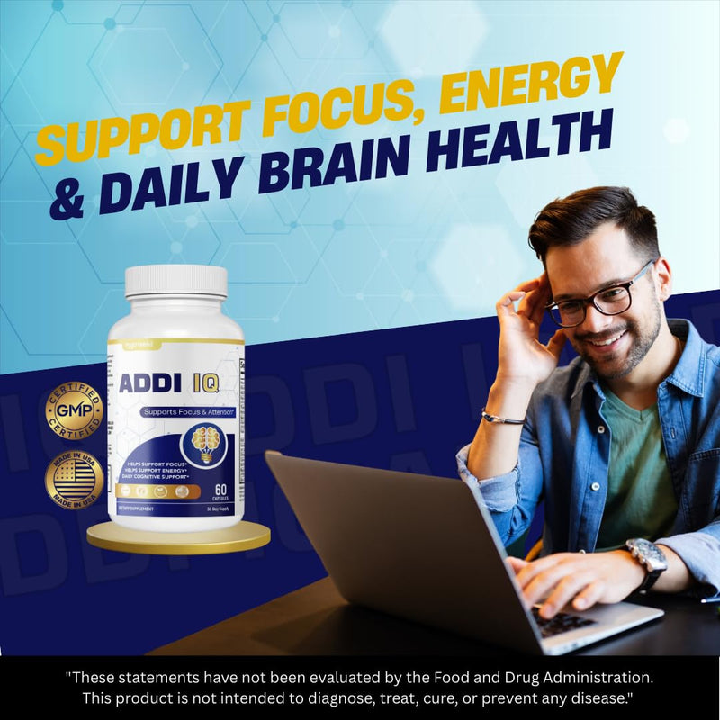 [Australia] - Focus & Memory Brain Booster | Nootropic for Clarity, Concentration, & Alertness | Includes Thiamin, Chromium, Magnesium & Herbal Extracts 