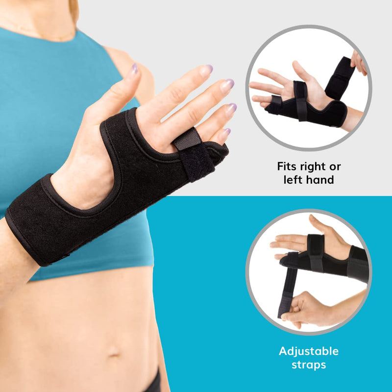 [Australia] - BraceAbility Ulnar Gutter Splint - Hand Support Brace for Metacarpal and Boxer's Fracture Treatment, Broken or Jammed Pinky and Ring Trigger Finger Pain Relief, Right or Left Immobilizer Cast (M) Medium 