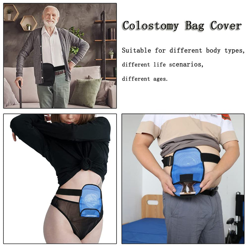 [Australia] - Ostomy Bag Cover, Waterproof Stoma Pouch Cover with Adjustable Fixation Band, Ostomy Pouch Stretchy Colostomy Bag Cover for Colonoscopy Ileostomy Stoma Care Supplies Ostomy Bag Cover 