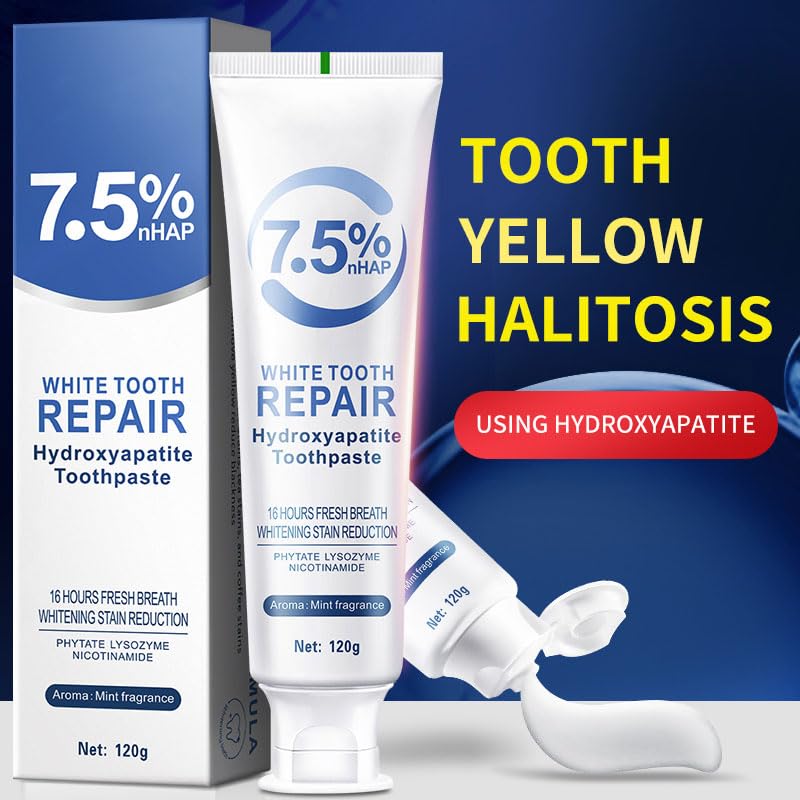 [Australia] - 3 PCS Hydroxyapatite Toothpastes for Enamel Protection and Tooth Strengthening, Fluoride-Free with Gentle Mint, Fresh Breath, Reduce Tooth Sensitivity,Daily Use for Oral Care 4.23 Fl Oz (Pack of 3) 