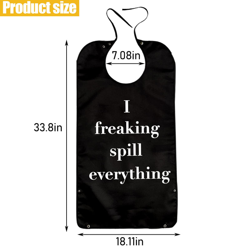 [Australia] - Adult Bibs Large Reusable Dining Clothing Protectors Washable Waterproof for Men Women Funny Bibs B 