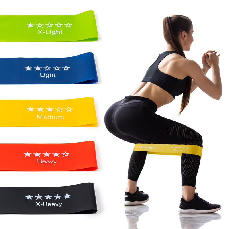 [Australia] - Resistance Bands for Working Out, Exercise Bands with 5 Resistance Levels Fit for Home Fitness, Strength Training, Natural Latex Resistance Band Include Instruction Guide and Carry Bag.… Assorted 